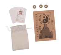 Hohopeti Feng Shui I Ching Divination Hexagram Cards with Coin and Detailed Guide Book for Chinese Culture Enthusiasts Beginner Friendly Paper Cards for Fortune Telling and Wisdom