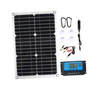 Hohopeti Flexible Solar Panel Kit with Dual USB Portable Charge Controller for Car Rv Boat with Overcurrent Protection Emergency Solar Power
