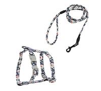 Hohopeti Floral PET Harness Leash Adjustable Dog Pulling Rope for Cats Outdoor Use Comfortable and Sturdy Design