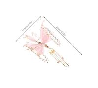 Hohopeti Fluttering Tassel Butterfly Hair Clip Lightweight Hairpin for Women Enchanting Chinese Style Hair Accessory for Hanfu Wedding Party Birthday Prom Traditional Costume
