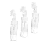 Hohopeti Foaming Soap Dispenser Bottle with Brush Head 150ml Portable Refillable Household Pump Bottle for Travel and Facial Cleanser 3pcs Set