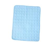 Hohopeti Foldable Pet Cooling Mat for Dogs Cats Blue Breathable Summer Ice Pad Heat Dissipation Soft Sleeping Rest Pad
