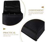 Hohopeti Foldable Portable Gas Tank Storage Bag for Camping Propane Cylinders and Lanterns Canvas Carrying Case Compact Outdoor Stove Canister Organizer