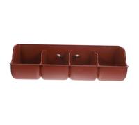 Hohopeti Four-hole Feeding Tank Livestock Feeder Pig Trough Small Animal Feeding Plastic Compartment Manger