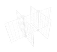 Hohopeti Freezer Divider Shelf Organiser 6 Grid Refined Iron Mesh Design, Easy Installation Kitchen Storage Partition Rack for Pantry Items and Small Items Suitable for Home