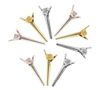 Hohopeti Funny Finger-shaped Cribbage Scoring Pegs for Board Games, Portable Metal Score Pegs Set, Indoor Travel Table Cards Game Accessories for Family and Friends (9 Pieces