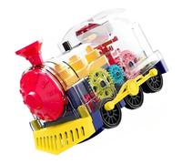 Hohopeti Funny Imitation Train with Colorful Lights and Sound for Wheel Simulation Locomotive Early Educational Rolling Model for Boys