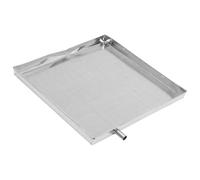 Hohopeti Galvanized Steel Air Conditioner Drain Pan with Drainage, External Unit Water Tray for Outdoor Ac Accessories, Reusable Metal Catcher Tray