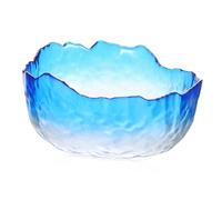 Hohopeti Glass Nail Soak off Bowl Nail Art Remover Bowl Accelerates Soaking Process Blue Manicure Hand Treatment Suitable for Home and Salon Use