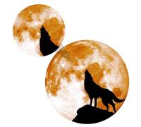 Hohopeti Glow in The Dark Moon Wall Sticker Luminous PVC Party Decorations Sticker with Light-induced Energy Storage for Halloween Party