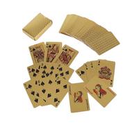Hohopeti Gold Foil Playing Cards Shiny Poker Deck for Home Bar Office Entertainment with Creative Color Pattern Fun Game for Family and Friends