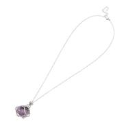 Hohopeti Golden Metal Crystal Holder Pendant Necklace Adjustable Chain, Hollow Cage Design for Displaying Natural Crystals Or Wool Balls, for Unique Crafts and Bracelets