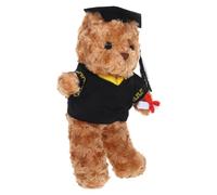 Hohopeti Graduation Bear Stuffed with Doctoral Hat Plush Doll for Graduation Ceremony Cute Bear for Home Decor Gentle Touch for Graduates