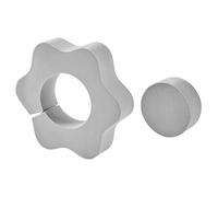 Hohopeti Gray Flower-Shaped Water Absorption Sponge for Kitchen and Bathroom Cleaning, 1pcs Mirror Scrubbing Pad Suitable for Countertop and Sink Maintenance