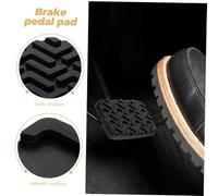 Hohopeti Grooved Rubber Brake Pedal Pads Non-slip Replacement Covers for Cars Fit Easy Install Protection for Brake and Clutch Pedals