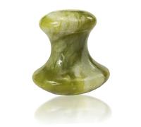 Hohopeti Gua Sha Stone Facial Massaging Mushroom Shaped Stone Green Jade Beauty Massager for Face Acupoint Therapy Relaxation Spa Tool Suitable for Daily Skincare