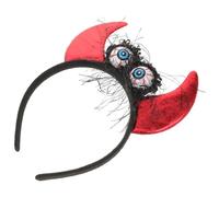 Hohopeti Halloween Party Devil Horns Headband with Iron Frame and Fabric Cover Unique Cosplay Hair Accessory for and Women