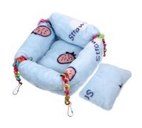 Hohopeti Hammock Shack for Hamsters and Chinchillas Comfortable Straw Bed Hanging Cage Guinea Pig Hideout