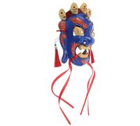 Hohopeti Hand-carved Tibetan Opera Party Mask with Authentic Nepali Design Painted Chinese Temple Mask for Cultural Festivals Cosplay and Traditional Role Play Events