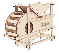 Hohopeti Hand Crank Threshing Machine DIY Kit Educational Science for Agricultural Model with Assembly Materials for Home Experiments and Creative Invention