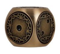 Hohopeti Hand-Polished Mini Brass Dice 1.8Cm Diameter Retro 6-Sides Metal Dice for Tabletop Games and Board Game Accessories