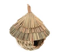 Hohopeti Hand-woven Straw Birdhouse Mini Hanging Nest for Hummingbirds Swallows Sparrows Outdoor Garden Warm Roosting Shelter Easy Installation