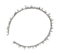 Hohopeti Handmade Silver Jesus Crown of Thorns Headpiece Gothic Style Half Crown Tiara for Women Religious Easter and Christmas Decor Versatile Halloween Party Accessory