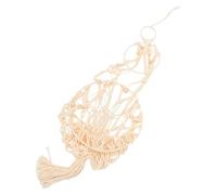 Hohopeti Handwoven Cotton Rope Hanging Cat Swing Bed Semi Enclosed Breathable Macrame Hammock for Kittens and Cats Durable Ventilated Net Design All Season Pet Nest with Boho Style