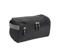 Hohopeti Hanging Wash Bag Portable Travel Toiletry Organizer Large Capacity Cosmetic Storage Pouch for Women and Men Foldable with Self-Adhesive Tapes Suitable for Vacation Business Trips