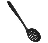 Hohopeti Heat Resistant Silicone Slotted Skimmer Spoon Long Handle Kitchen Strainer Ladle for Draining Vegetables Oil with Food Grade Non Scratch Cooking Tool Random Color