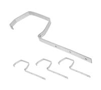 Hohopeti Heavy Duty Iron Gutter Brackets Sturdy Metal Rain Gutter Support Rack 4pcs Withstand Mechanical Stress Silver Outdoor Hanging Brackets for House and Building Use