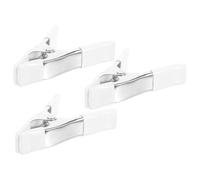 Hohopeti Heavy Duty Spring Clamps Random for Background Frame Photography 4-inch A-Shape Clips with PVC Protective Cover 3 Pieces White Color and Home Decoration