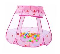 Hohopeti Hexagon Play Tent House Pink Water-resistant Game House for Age Easy Installation Indoor Ocean Ball Tent Without Balls Cartoon Playhouse for Kindergarten Entertainment