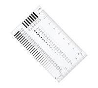 Hohopeti High Precision Sec Estimation Ruler for Chest Card Measurement Crack Gauge with Transparent Film Chart Portable Multifunctional Diameter Defect Detection Tool