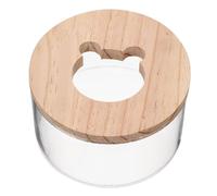 Hohopeti Household Hamster Bathtub Lid Transparent Bath Container for Small Pets Multi-functional Bathroom Accessory for Hamsters Chinchillas and Gerbils