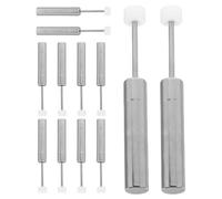 Hohopeti Hydraulic Soft Close Damper with Silent Operation 12pcs and Nickel-Plated Iron Material, Compact Design for Trash Can Lid Replacement for Kitchen and Cabinet Door Buffer