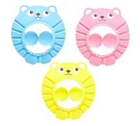 Hohopeti Infant Shower Cap Set 3pcs Boys and Girls Shampoo Buddy Bathing Hat Swimming Shampoo Shield Toddler Shower Ear Muffler