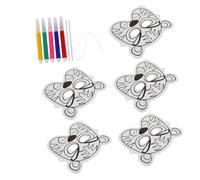 Hohopeti Inflatable Animal Shaped for DIY Painting Craft Lightweight Blank Balloon Mask Safe for Hand-painting and Costume Party Fun