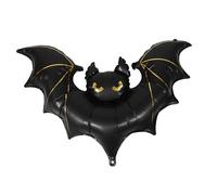 Hohopeti Inflatable Halloween Bat Balloon Spooky Black Foil Decor for Haunted House Party Supplies Indoor Outdoor Hanging Decoration