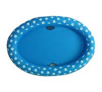 Hohopeti Inflatable Pet Floating Mat and Foldable Dog Swimming Pool Blue Portable Pet Inflatable Pool for Cats and Dogs Outdoor Water Play