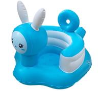 Hohopeti Inflatable Sitting Chair for Cushion for Bath and Floor Use Portable Blue and White Design Supportive Seat for Boys for Shower and Birthday