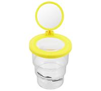 Hohopeti Insect Observation Magnifying Cup for Children, Yellow 3-section Bug Viewer Box, Preschool Science Toy for Nature Exploration and Insect Catching