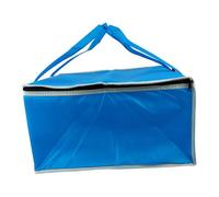 Hohopeti Insulated Aluminum Fresh Preservation Bag 14 Inch Blue Insulation Tote for Pizza and Take-Out Food Transport with Hand Strap