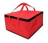 Hohopeti Insulated Food Storage Bag Red Non Woven Thermal Cooler Tote for Outdoor Picnic Reusable Fresh Keeping Lunch Bag for Food Snacks Fruits with Heat Preservation and Easy Storage