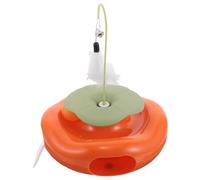 Hohopeti Interactive Automatic Cat with Rotating Plume Wand for Indoor Cats Multifunctional Puzzle Teaser and Treat Feeder to Boost Reflexes and Provide Silent Self-entertainment at