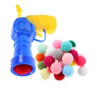 Hohopeti Interactive Cat Teaser Toy Launcher with 100 Soft Plush Elastic Balls, Quiet Launch Ball Set for Indoor Cat Exercising and Play
