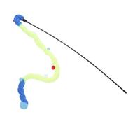 Hohopeti Interactive Cat Wand with Bell Plush Ball String Teaser for Cats and Kittens Independent Play Pet for Indoor Fun and Exercise Blue Ocean World Design