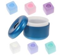 Hohopeti Interactive Parrot Training Set with Colorful Blocks Small Medium Bird Teaching Block Jar for Pet Agility and Mental Health Plastic Acrylic Metal Parrot for Stress Relief and