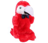 Hohopeti Interactive Plush Parrot Hand Puppet with Movable Mouth for Early Education and Storytelling Soft Stuffed Animal for Imaginative Role Play and Communication Skills Development