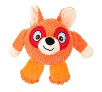Hohopeti Interactive Puppy Plush for Dogs Bite Resistant Chewing and Teething with Squeaky Sound Orange Cartoon Monster for Dental Health and Playtime Entertainment